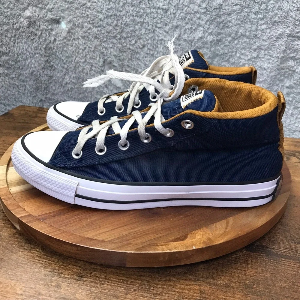 Converse Chuck Taylor All Star High Street Mid Top Sneakers M 7 W 9 Navy Canvas